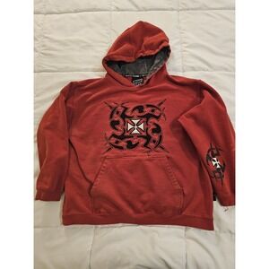 Top Heavy Distressed Graphic Hoodie Youth Medium Skate Punk Streetwear Project